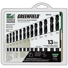 JUEGO DE BROCAS ALTA VELOCIDAD 13PZ DE 1/16" A 5/16" GREENFIELD MOD. GBJ13