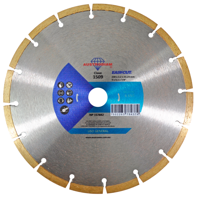 x1509 disco de diamante segmentado 9"