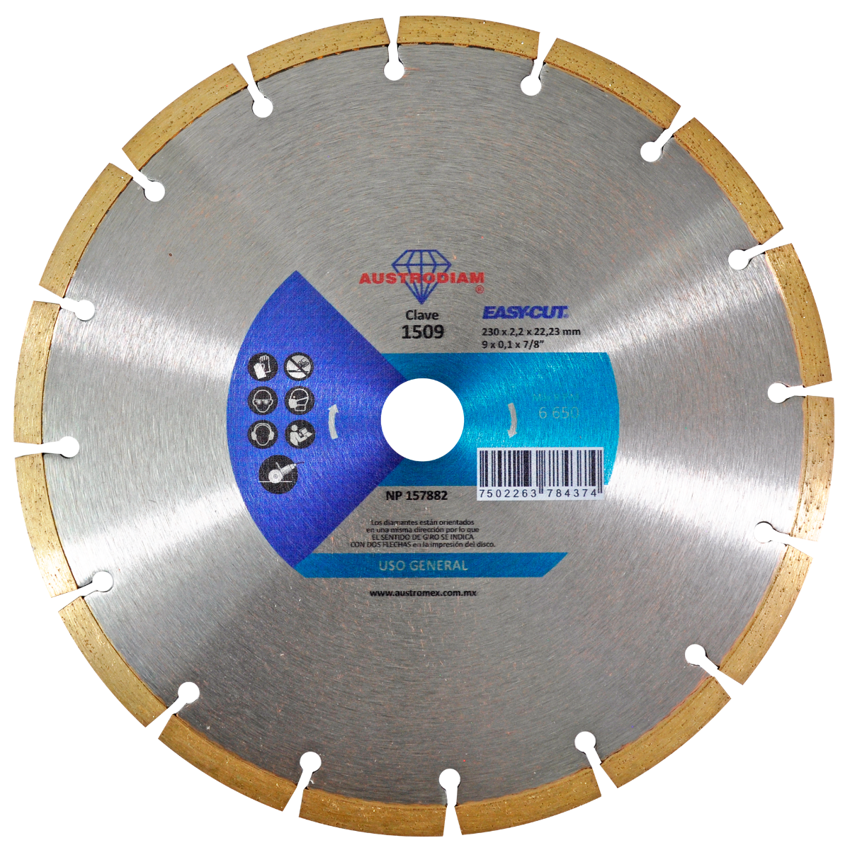 x1509 disco de diamante segmentado 9" x1509 disco de diamante segmentado 9"
