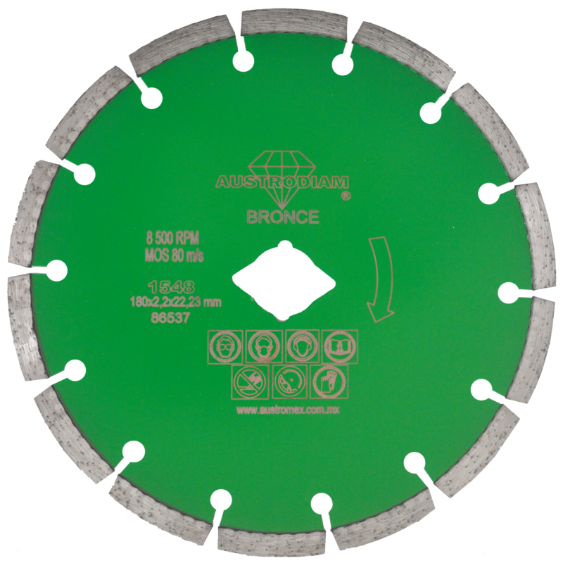x1548 disco de diamante segmentado 7"