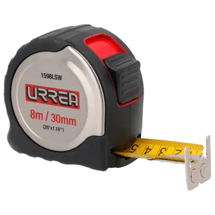 u1598lsw flexometro acero inox 8mx30mm