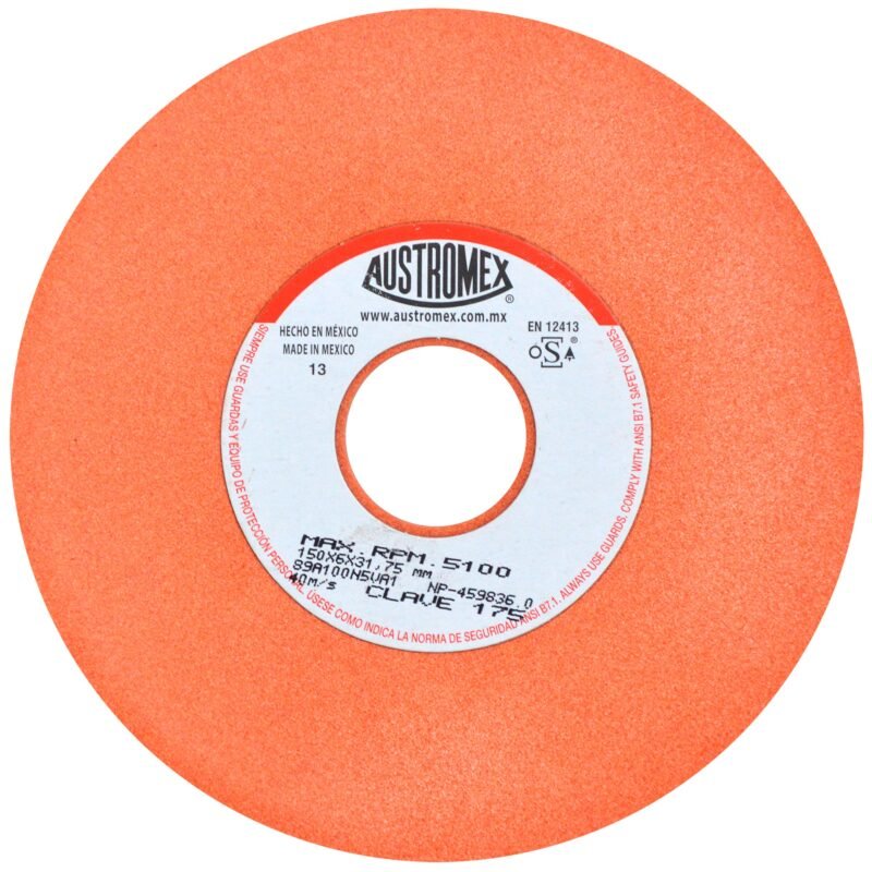 x175 rueda naranja 6" g 100