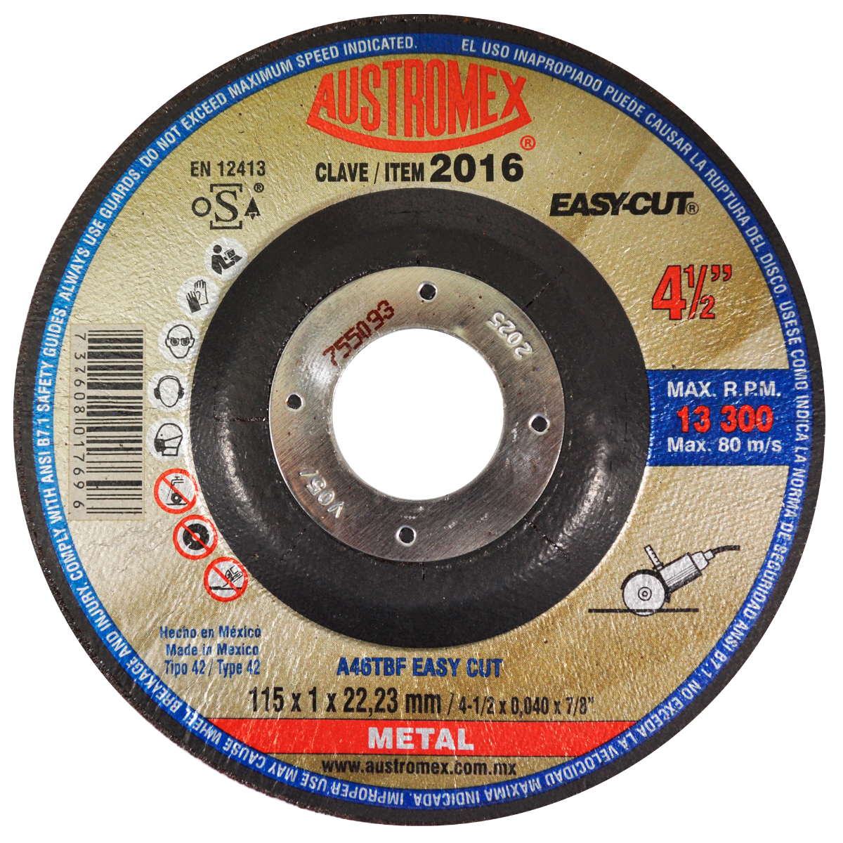 x2016 disco corte de metal 4 1/2" x2016 disco corte de metal 4 1/2"