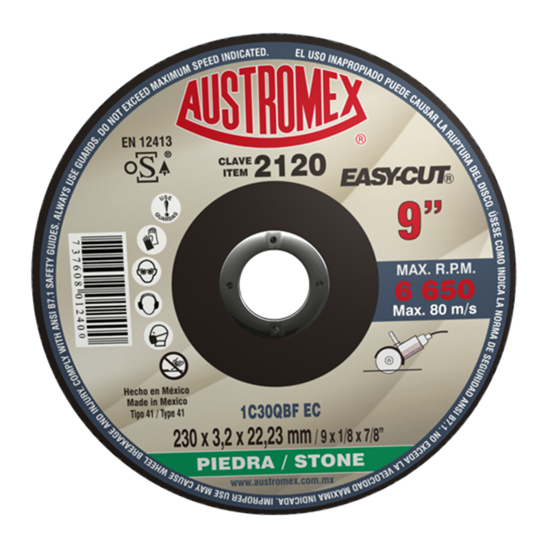 x2120 disco corte de piedra 9"
