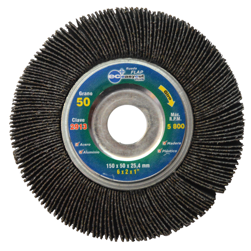 x2913 rueda flap 6" x 2" g 50