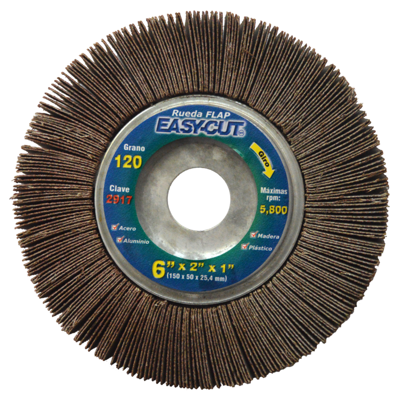 x2917 rueda flap 6" x 2" g 120