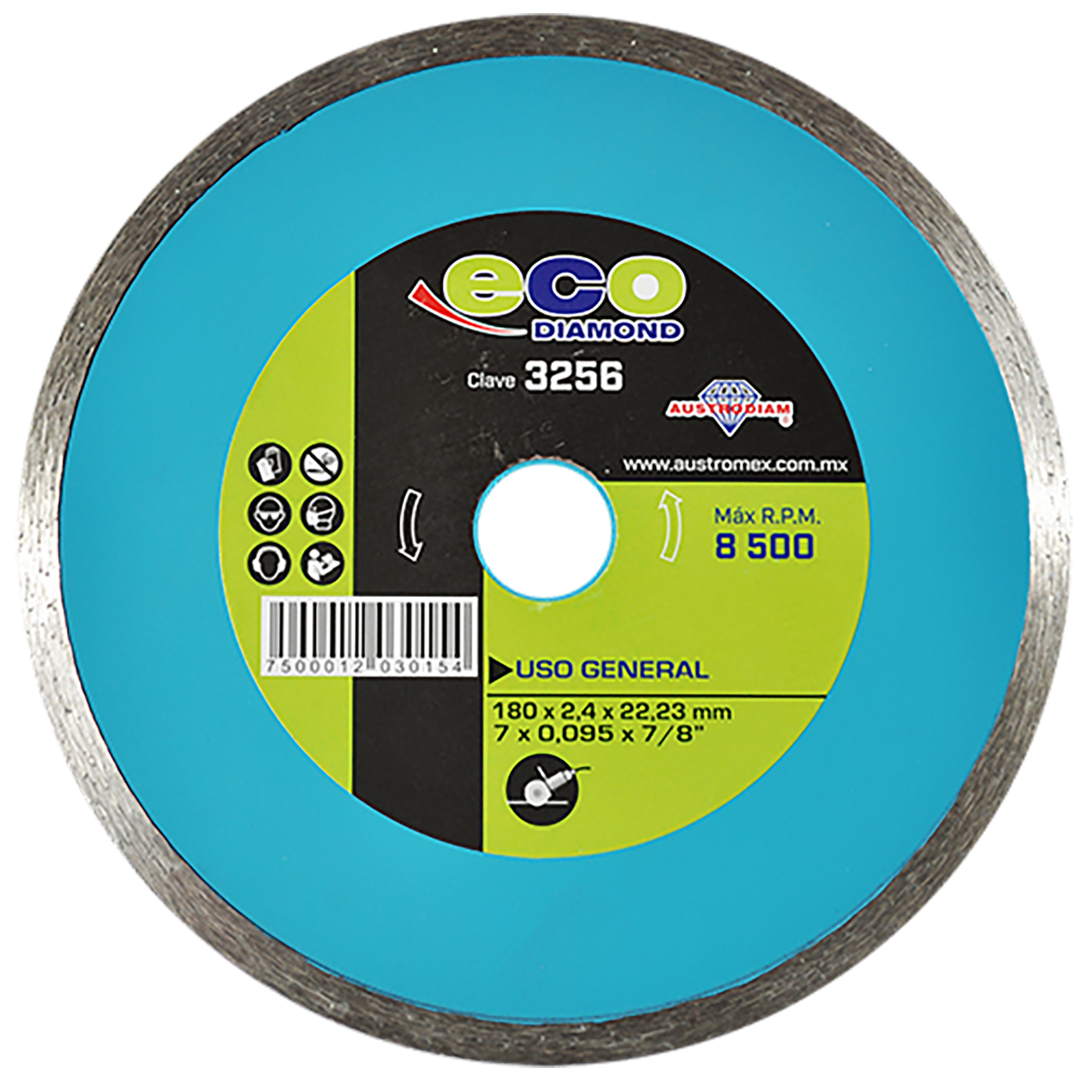 x3256 disco de diamante continuo 7" x3256 disco de diamante continuo 7"