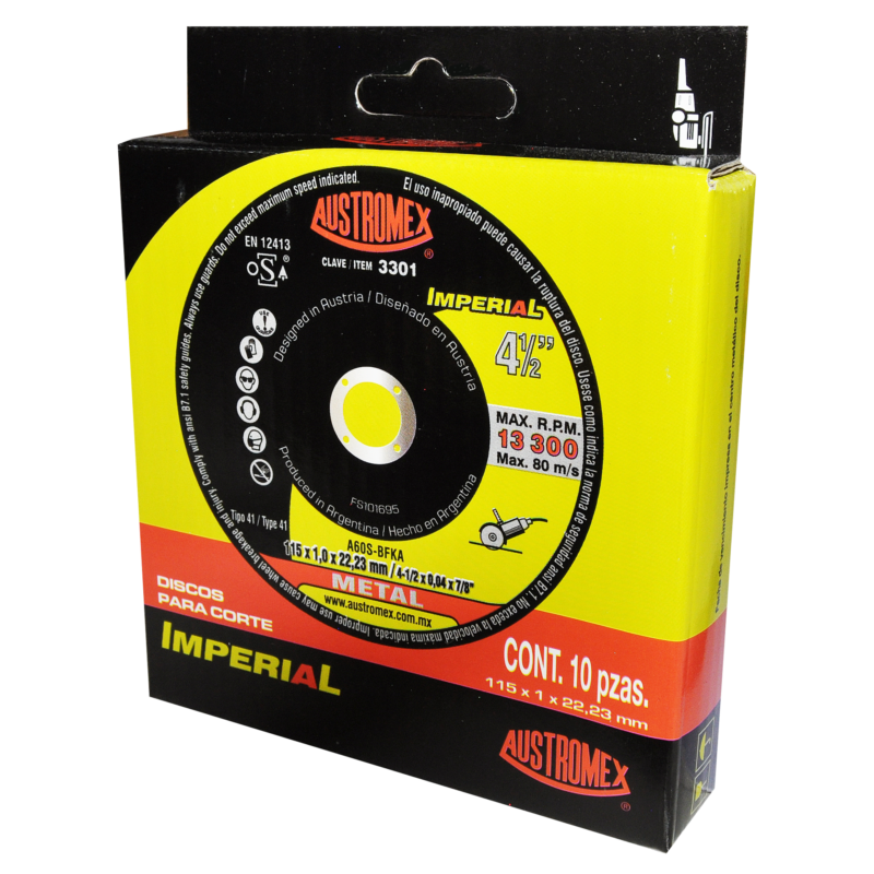 x3301 disco corte de metal 4 1/2"