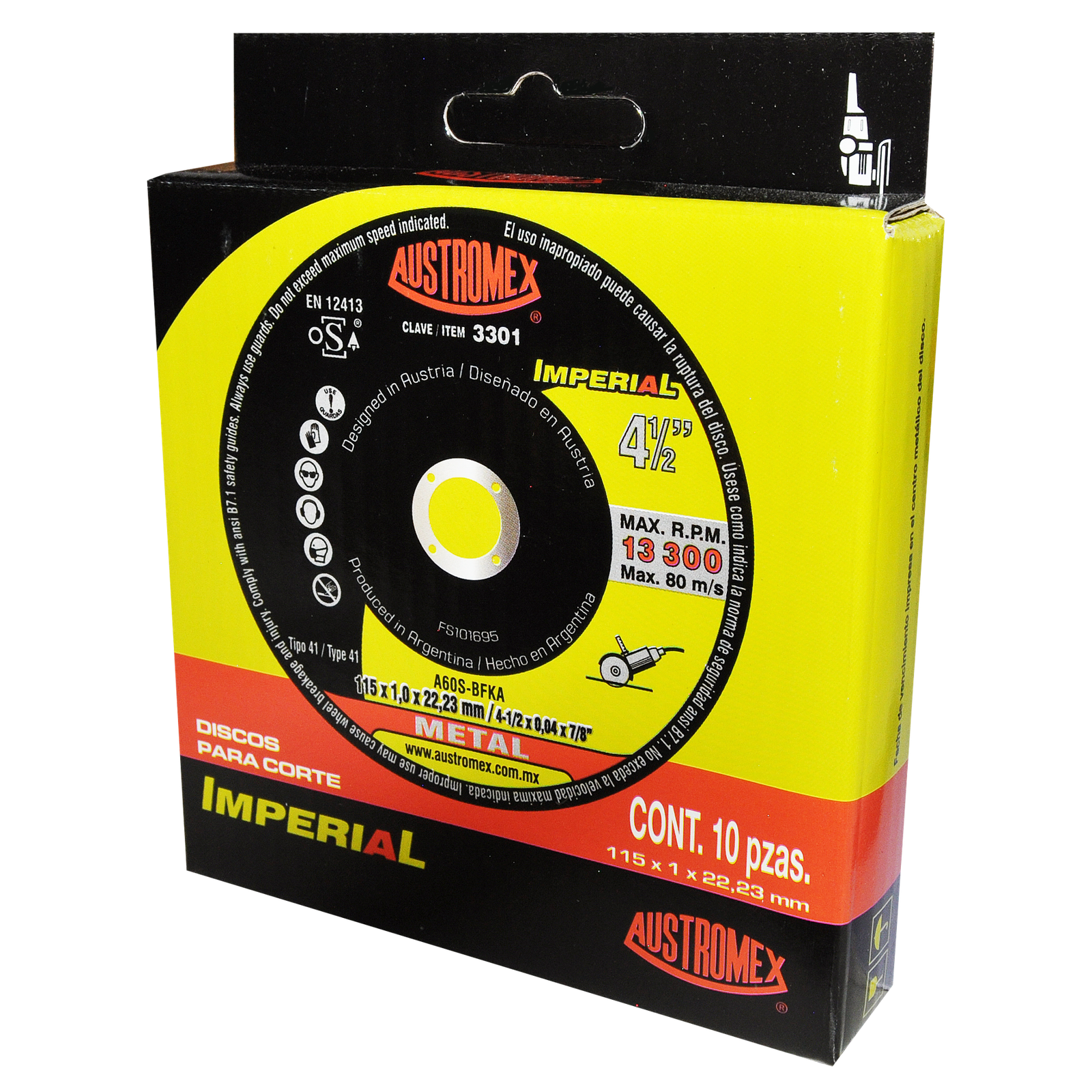 x3301 disco corte de metal 4 1/2" x3301 disco corte de metal 4 1/2"