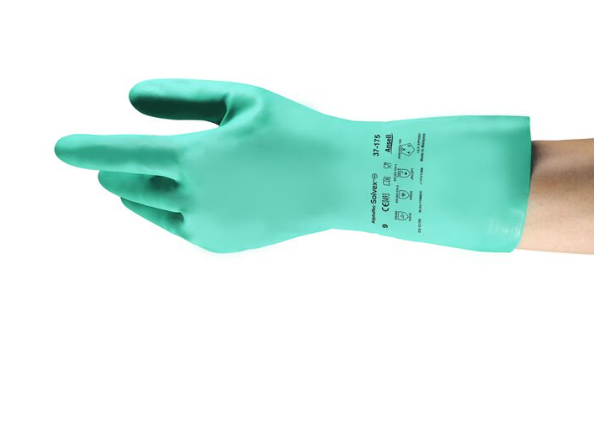 guante nitrilo verde (solvex) 67175