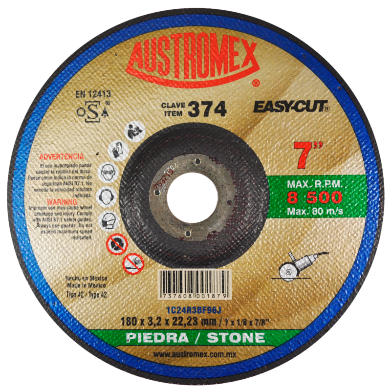 x374 disco corte de piedra 7"