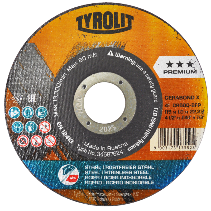 x4250 disco corte acero inox 4 1/2"