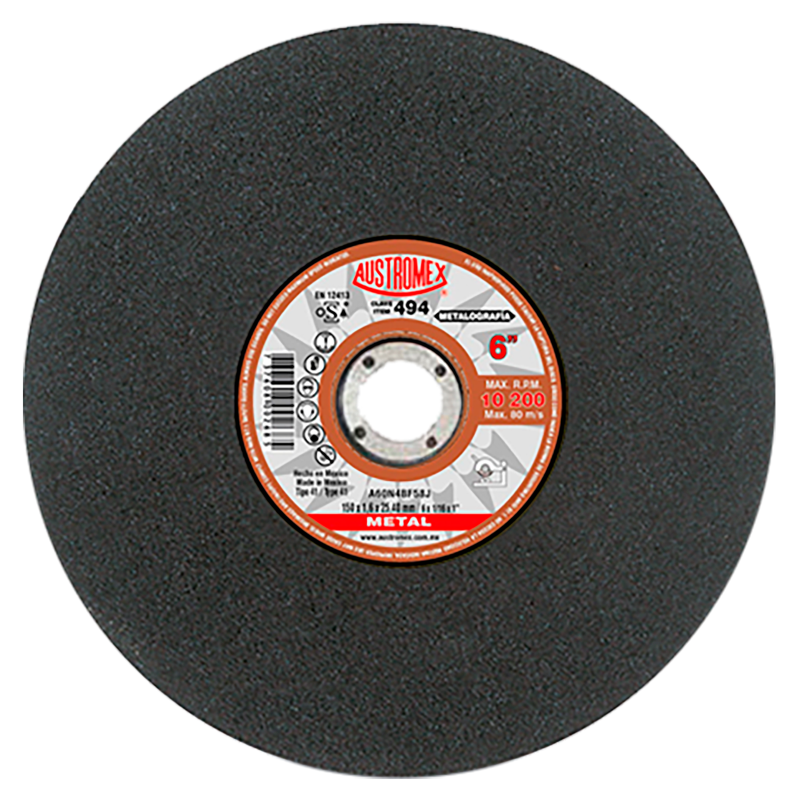 x494 disco corte de metalografia 6" x494 disco corte de metalografia 6"