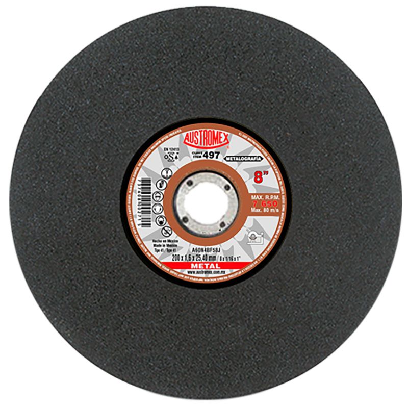 x497 disco corte de metalografia 8"