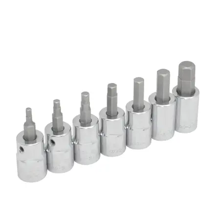 u49907 juego 8pz punta hex pulg 3/8 riel