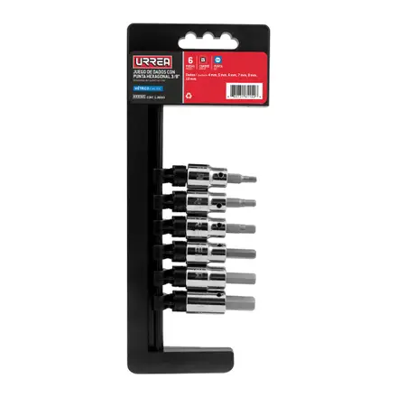 u4990m6 juego 6 dados pta hex metr 3/8"