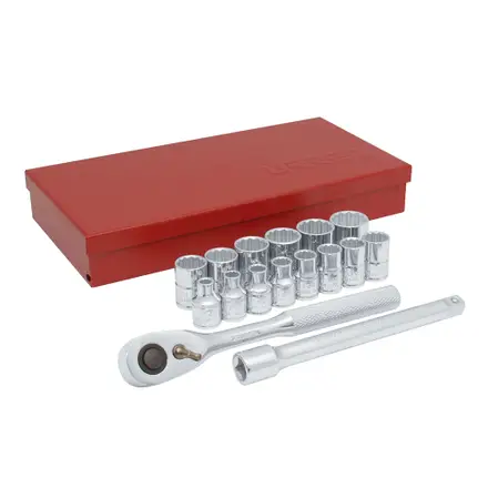 u52218 juego 17pz mm 3/8 12pt dados y accesorios