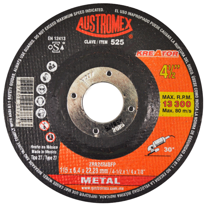 x525 disco de desbaste de metal 4 1/2"