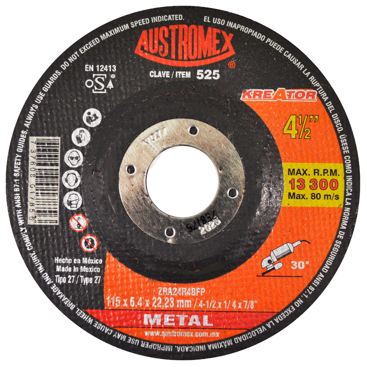 x525 disco de desbaste de metal 4 1/2" x525 disco de desbaste de metal 4 1/2"