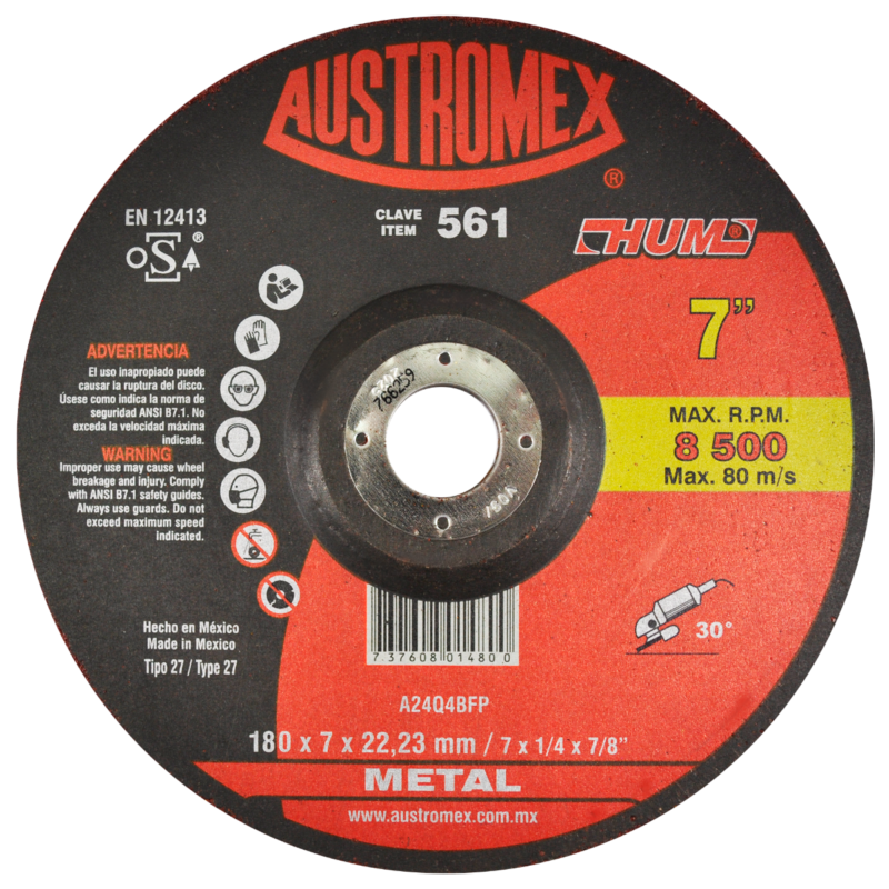x561 disco de desbaste de metal 7"