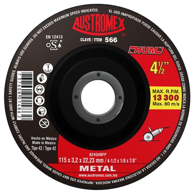x566 disco de desbaste de metal 4 1/2"