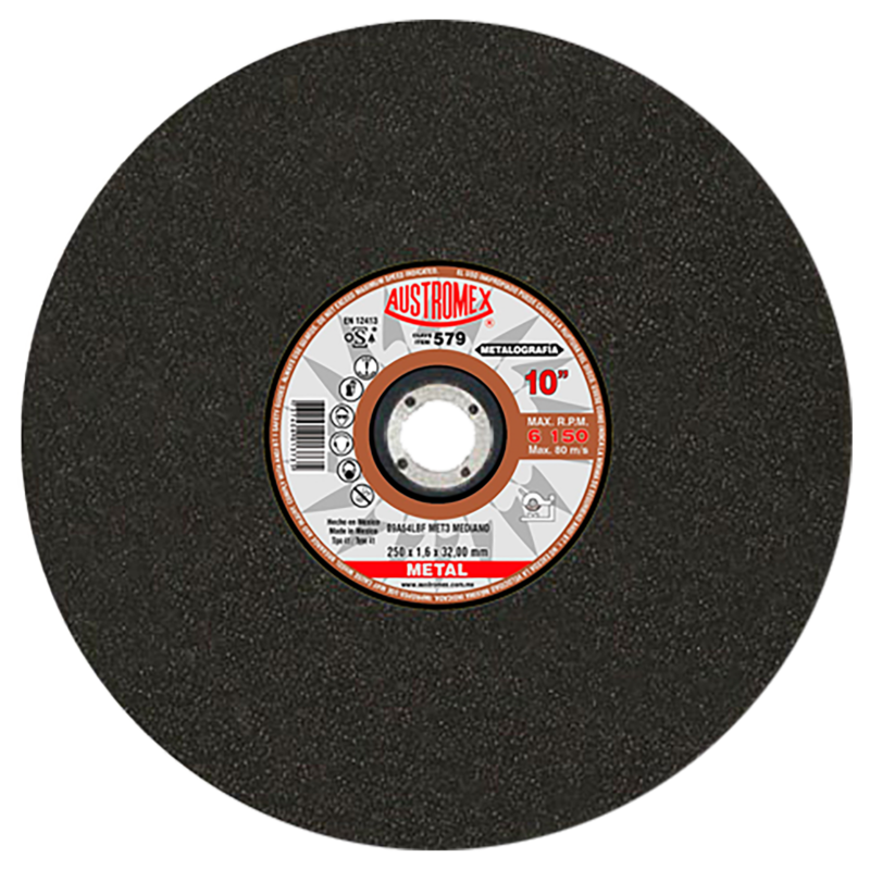 x579 disco corte de metalografia 10"