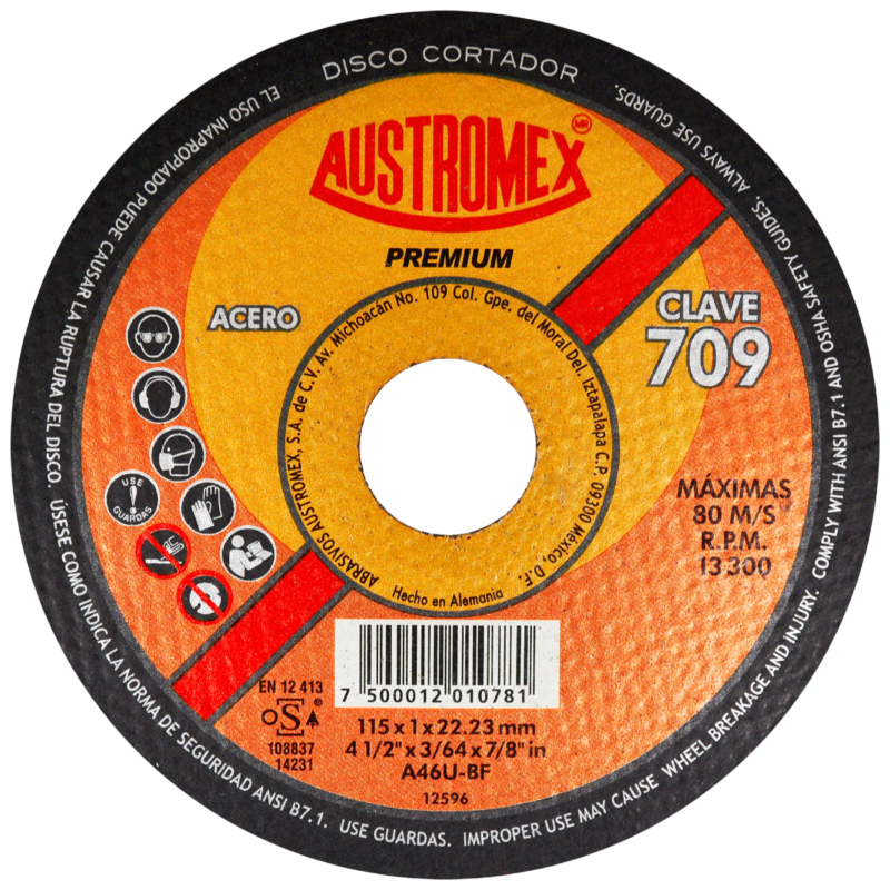 x709 disco corte de metal 4 1/2"