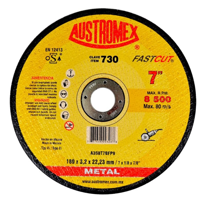 x730 disco corte de metal 7"