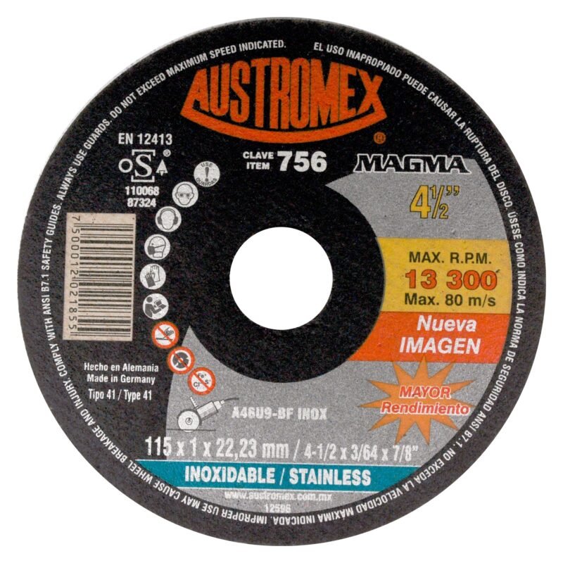x756 disco corte acero inox 4 1/2"