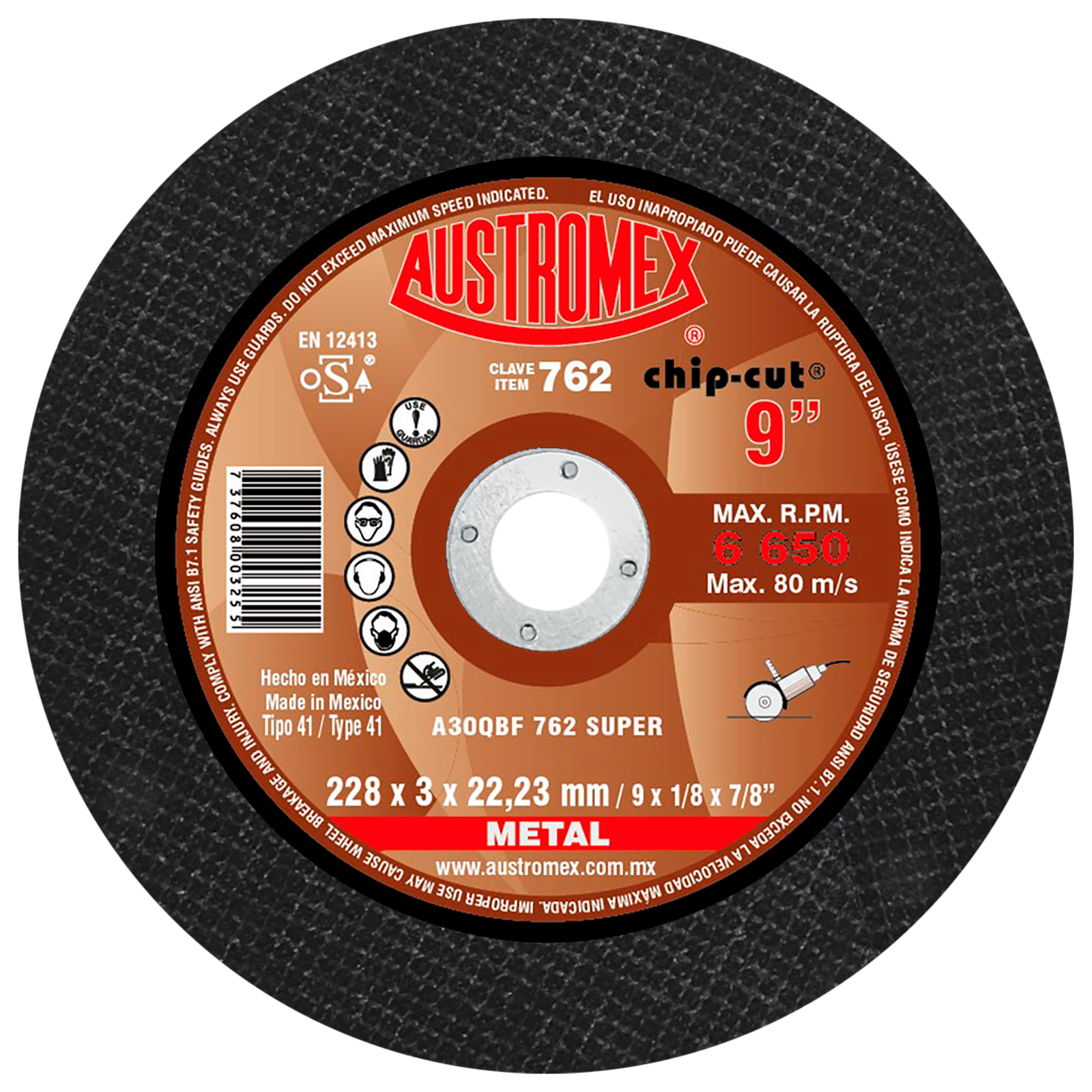 x762 disco corte de metal 9" x762 disco corte de metal 9"