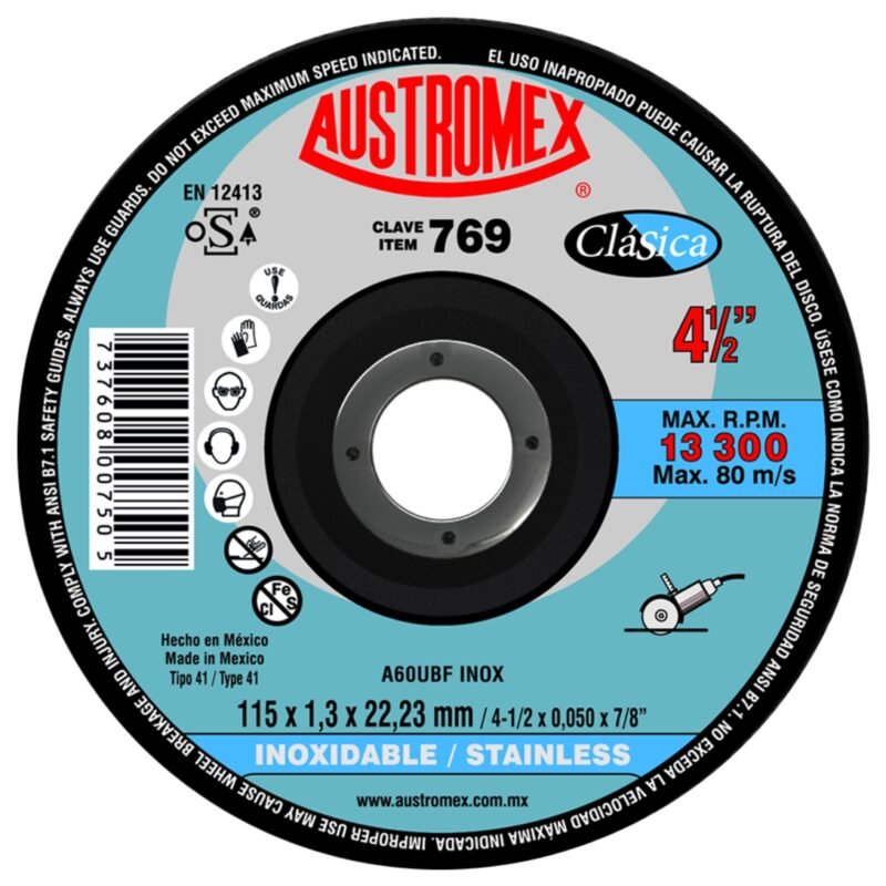 x769 disco corte acero inox 4 1/2"
