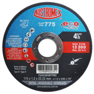 disco corte acero 4 1/2" x775