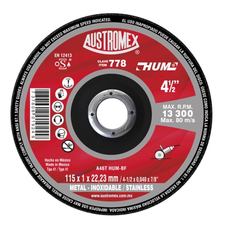 x778 disco corte de metal 4 1/2"
