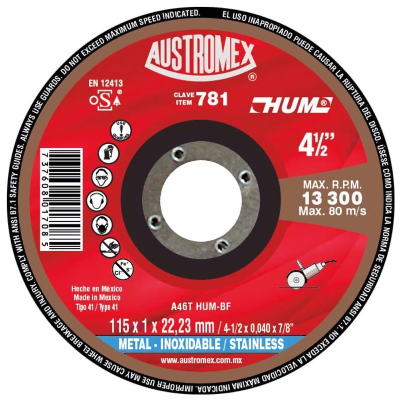 x781 disco corte acero inox 4 1/2"