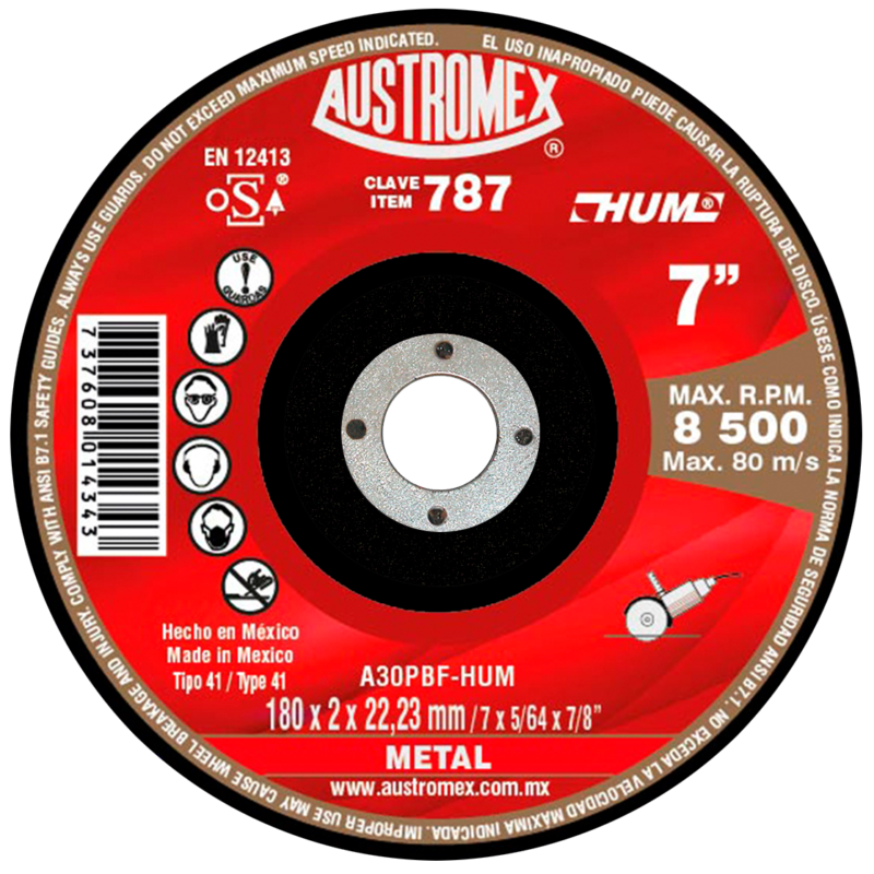 x787 disco corte de metal 7"