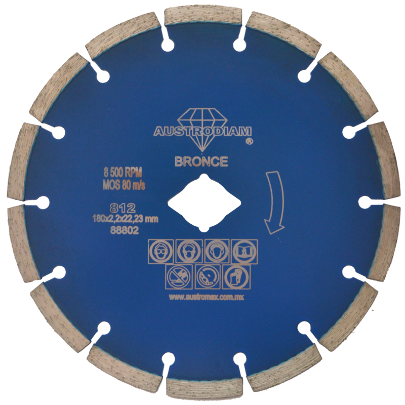 x812 disco de diamante segmentado 7"