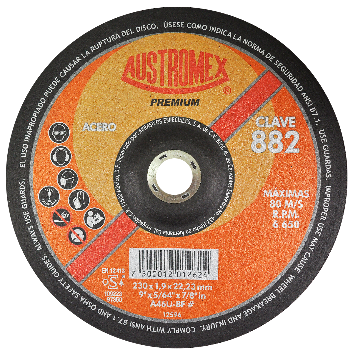 x882 disco corte de metal 9" x882 disco corte de metal 9"