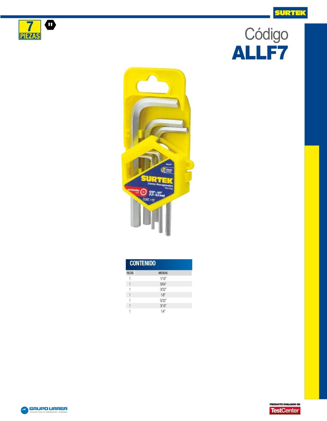 ALLF7 YALLF7 - JUEGO ALLEN 7PZ 1/16" A 1/4" - Image 3