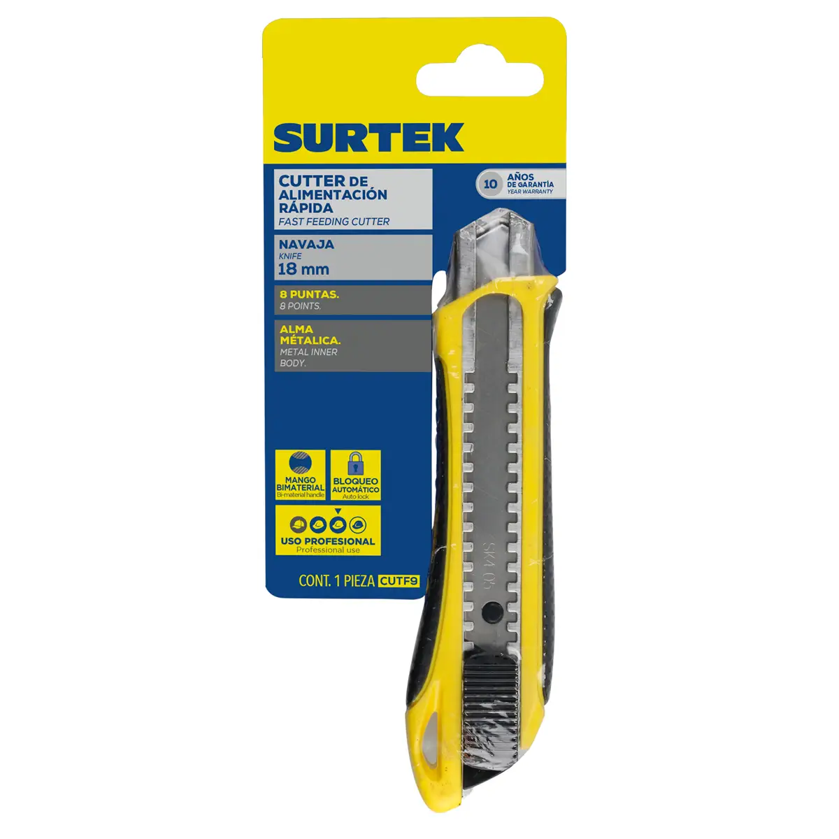 ycutf9 cutter metalico retractil 8" ycutf9 cutter metalico retractil 8"