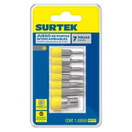 ypft7 juego 7puntas torx intercambeables