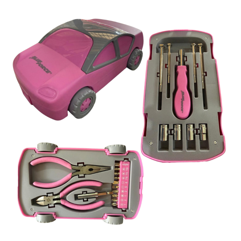 hjc jgo de htas 22 piezas (carro rosa)
