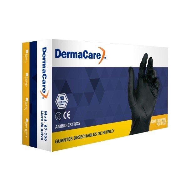 guante nitrilo desechable negro caja/100 piezas