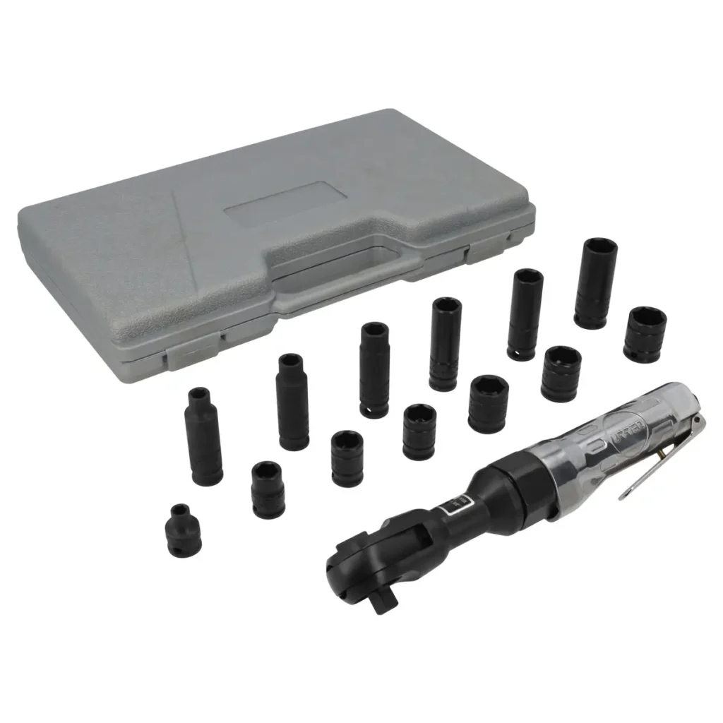 UP886K - JUEGO MATRACA NEUMATICA 3/8" 14PZ STD