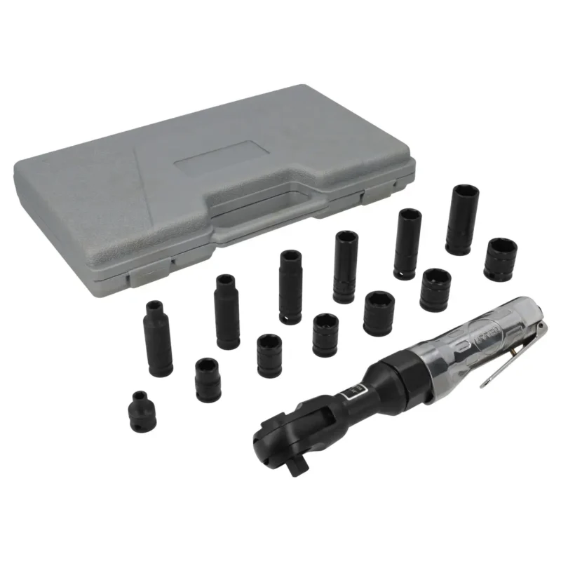 UP886K - JUEGO MATRACA NEUMATICA 3/8" 14PZ STD